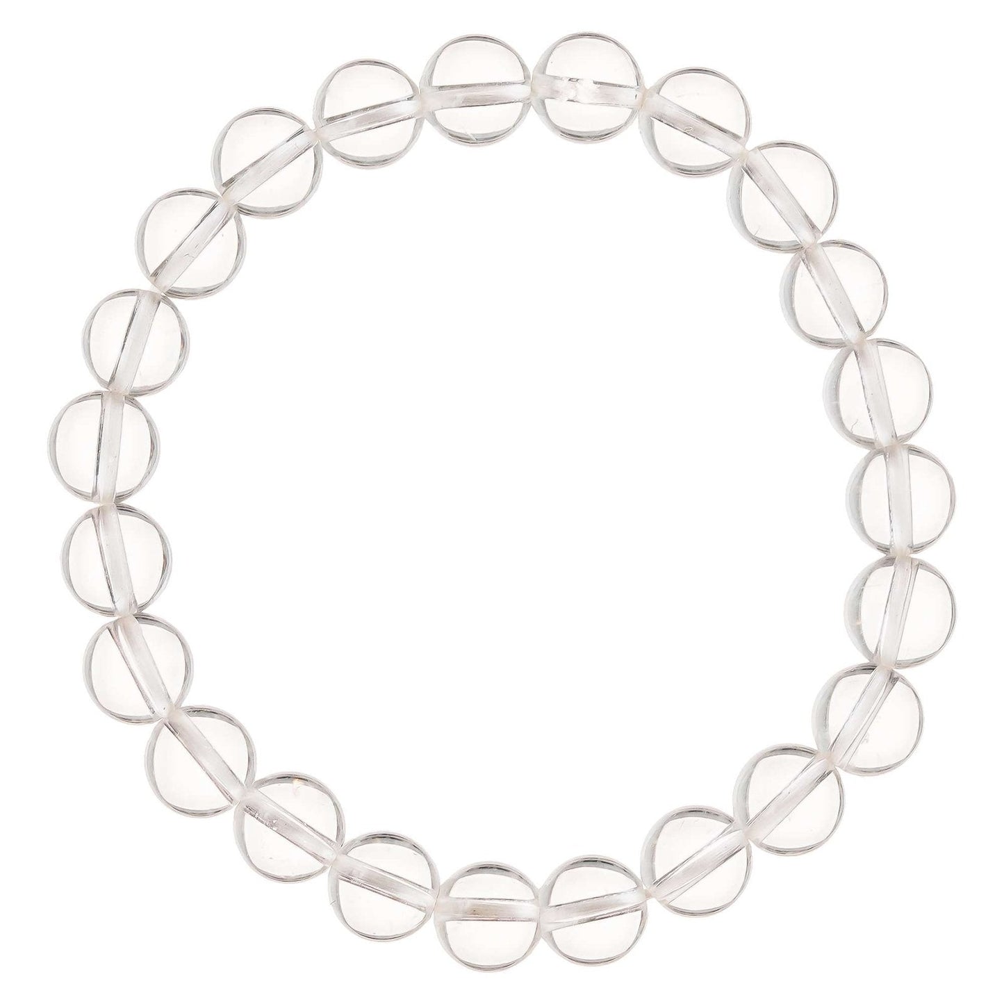 Clear Quartz Bracelet for Women Men's Gifts - Protection Healing Crystal Bracelet - 8mm Gemstone Beaded Adjustable