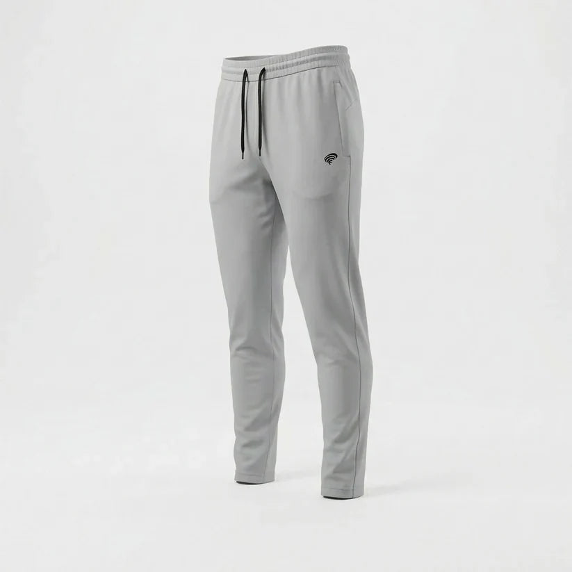 Men’s Premium Sports Track Pants with Side Chain Zip Pocket - Black